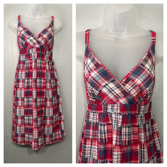 Faded Glory Dresses & Skirts - Madres Plaid SunDress Size 14 Babydoll Country Cotton Patchwork Boho Summer Y2K